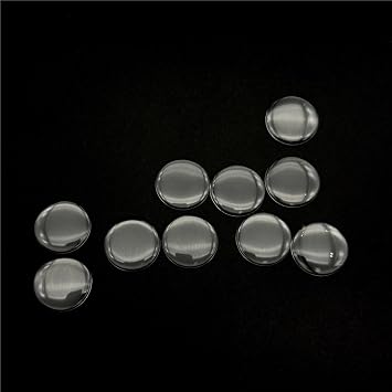 50pcs Natural Clear Rock Quartz Crystal Half Ball, Stone Sphere Balls 10mm to 25mm, Polished Natural Mineral Half Sphere12mm