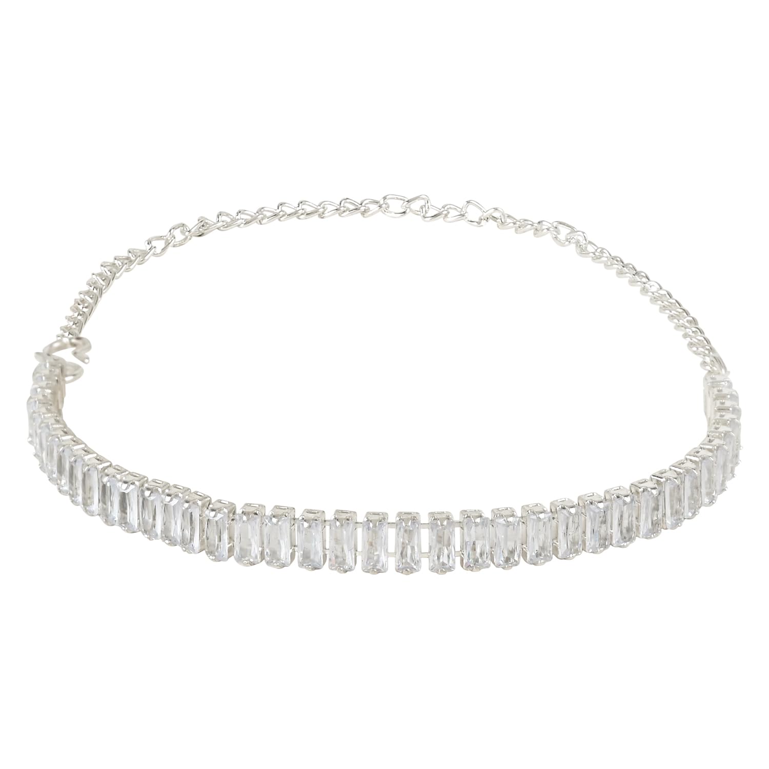 I Jewels Stylish Silver Plated Cubic Zirconia American Diamond Adjustable Bracelet For Women & Girls (B0C8SYKL3N) Amazon Price History, Amazon Price Tracker