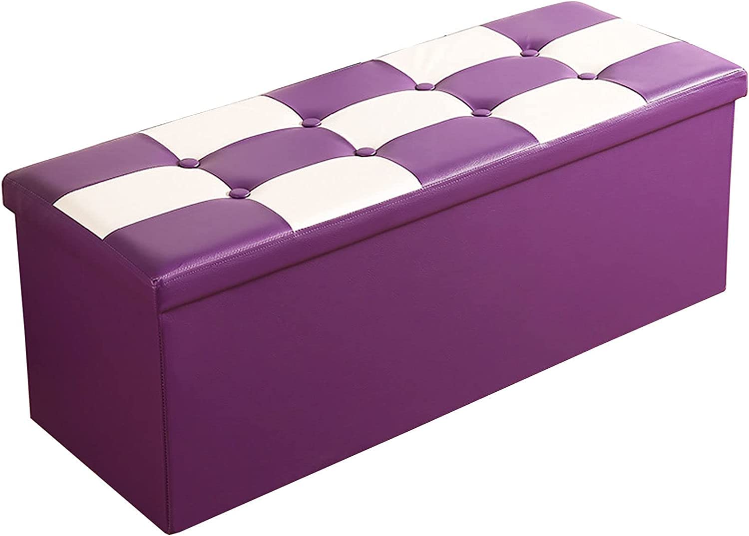 Ottoman en PU Rose : Solution de Rangement 176L Contre le Désordre du Salon