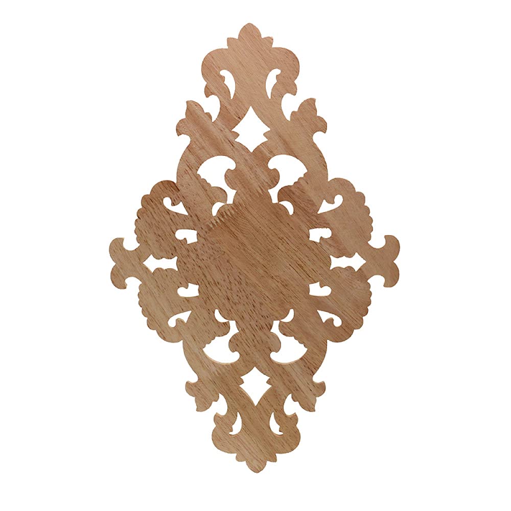 Applique Coin En Bois Sculpté 9x6.5cm - Déco Florale Vintage Pour Meuble Ou Mur