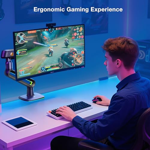 undefined NB ERGONOMIC 大型モニターアーム 大画面 高耐荷重2-20㎏ 最大60インチまで対応 ウルトラワイド湾曲用 ゲーミングモニターアーム ディスプレイアーム 曲面モニター 機械スプリング VESA75mm/100mm モデル: F6 の商品画像 7