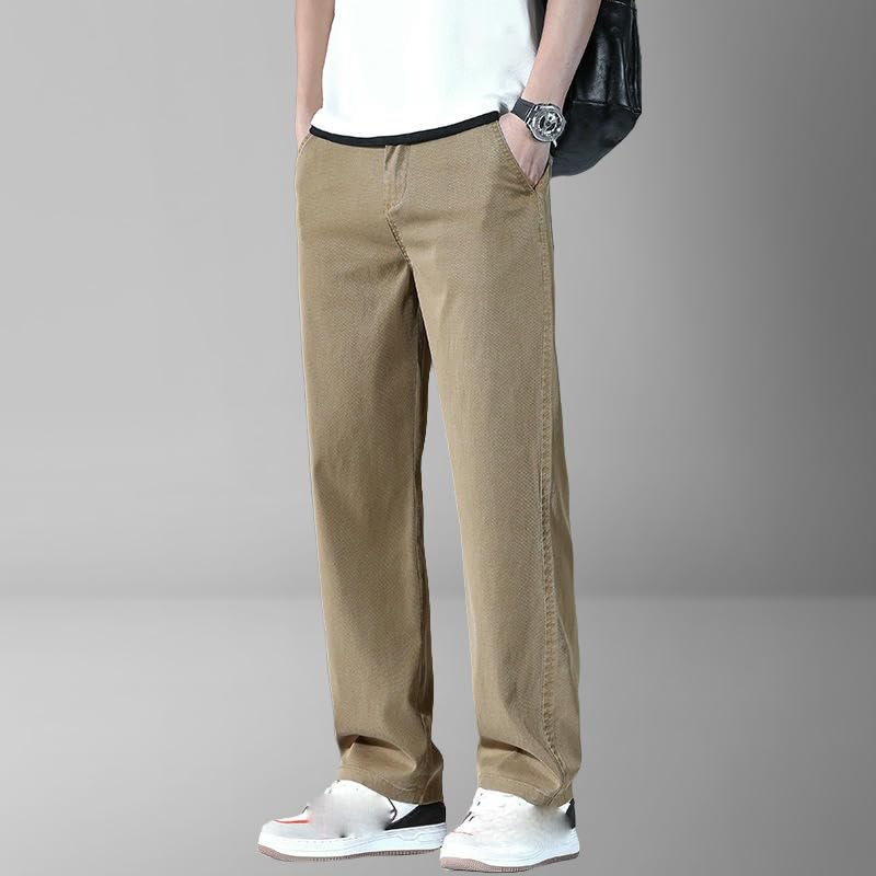 Men's Summer Thin American Loose Wide Leg Ice Silk Casual Pants4