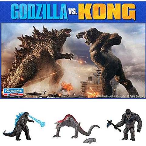 Monsterverse Godzilla vs. Kong; Kong, Godzilla, and Skullcrawler Playset Cover