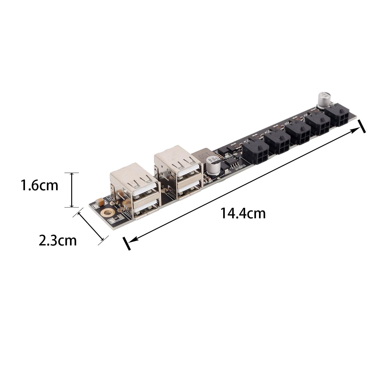 Panda Branch V1.0 Stromversorgungs-Erweiterungsplatine – 4 × 5 V USB-Anschlüsse (1–2,7 A einstellbar) + 24 V Eingang für Bambu-Lab X1C/X1E/P1S/P1P/A1/A1 Mini