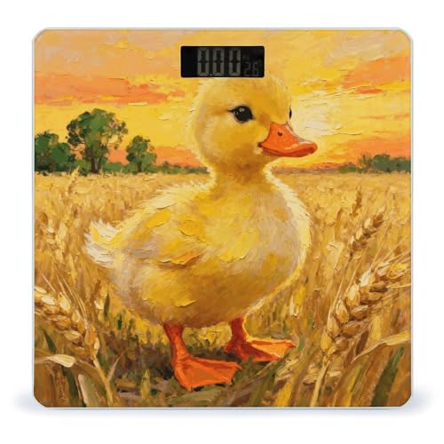 Báscula digital de baño con diseño de pato amarillo miniatura 1