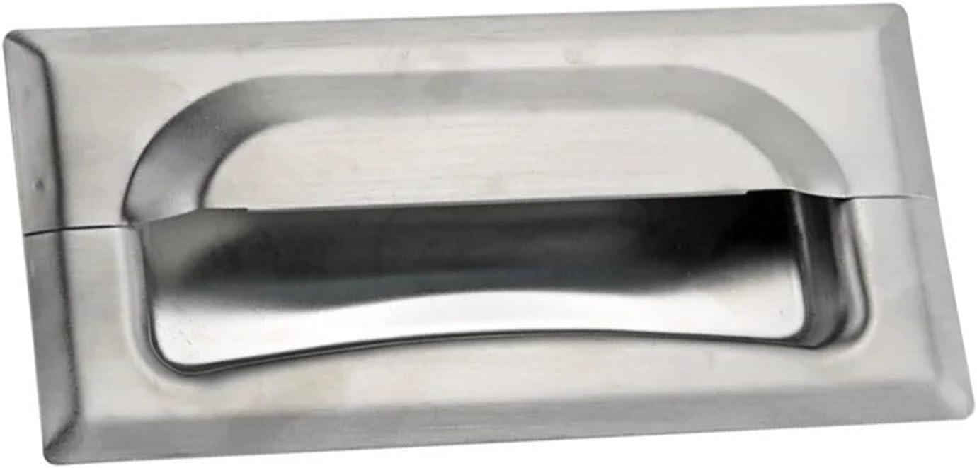 Stainless Steel Concealed Handle Kitchen Cabinet Door Drawer Embedded Handle Invisible Industrial Buckle 1Pcs