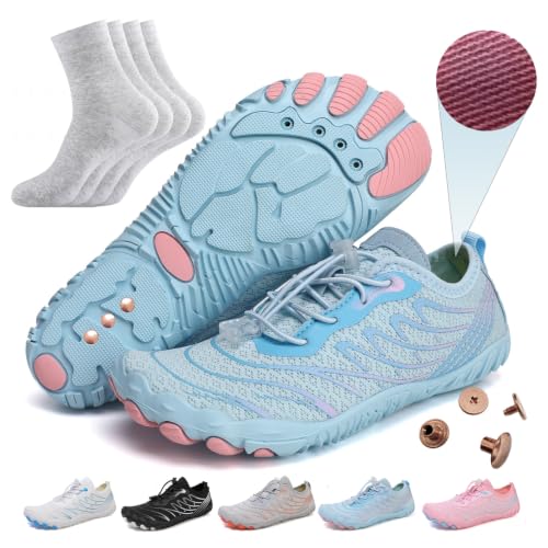 Image of Grounding Barefoot Shoes with Copper , Effective Full-Chain Grounding | Solid Copper Screws,Conductive Insoles,Extra Conductive Socks.Zero-drop,flexible wide toe box,for unisex