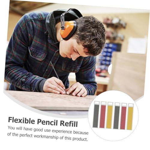 HYTROVE 36個カーペンター用リフィル 木工活動用 深孔マーカー 重厚な質感 経済的な替え芯 ショート ロング構造 調理や工事に