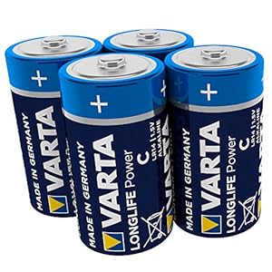 Varta Longlife Power C Baby LR14 Batterij (verpakking met 4 stuks) Alkaline Batterijideaal voor speelgoed zaklamp CD…