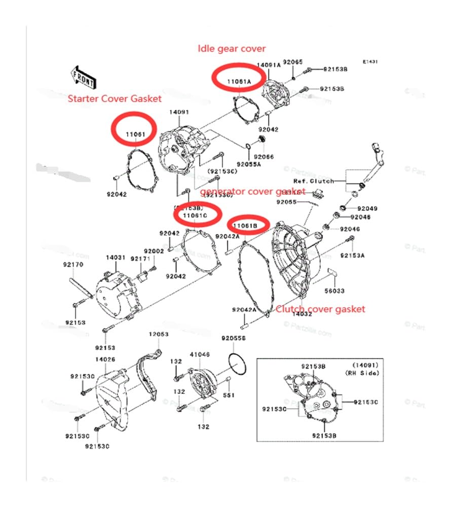 Amazon.com: Motorcycle Crankcase Generator Clutch Stator Covers