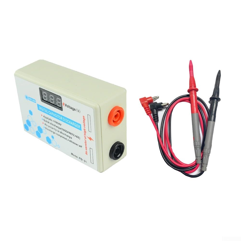 Scaricatore condensatore digitale 1000 V con monitoraggio tensione voltmetro DC/AC penna scarica plastica FDQ1