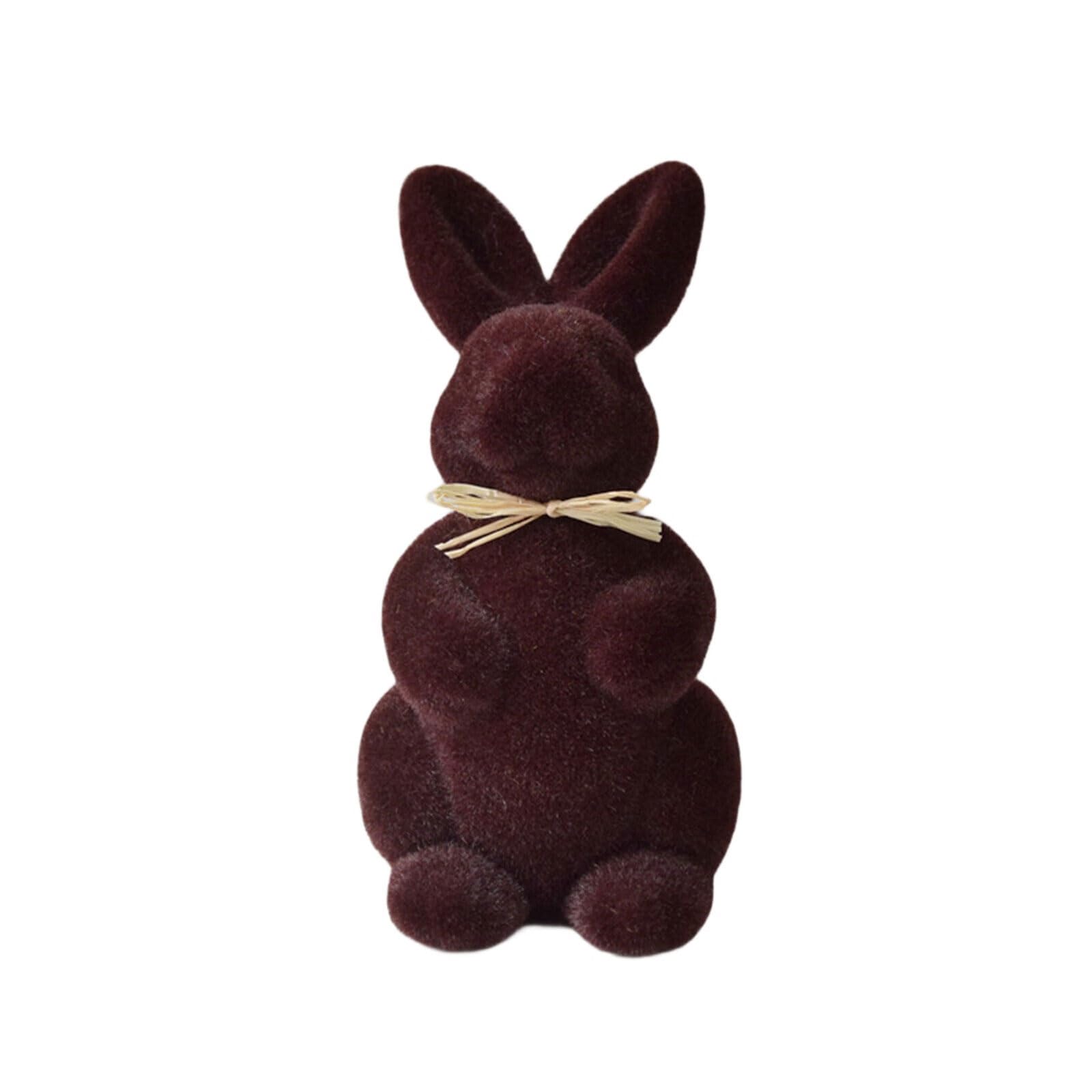 Msioytog Holiday Decoration with Soft Bunnies Figurines Color Optional for Indoor and Table Decoration Ornament Plushie Bunnies Ornament