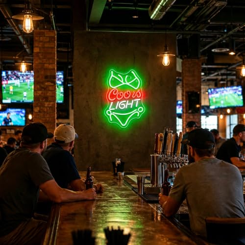 Image of Coors Neon Sign for Wall Decor Light Up Sign Crs Led Signs for Man Cave Room Bar Pub Party Home Wall Decor USB Powered