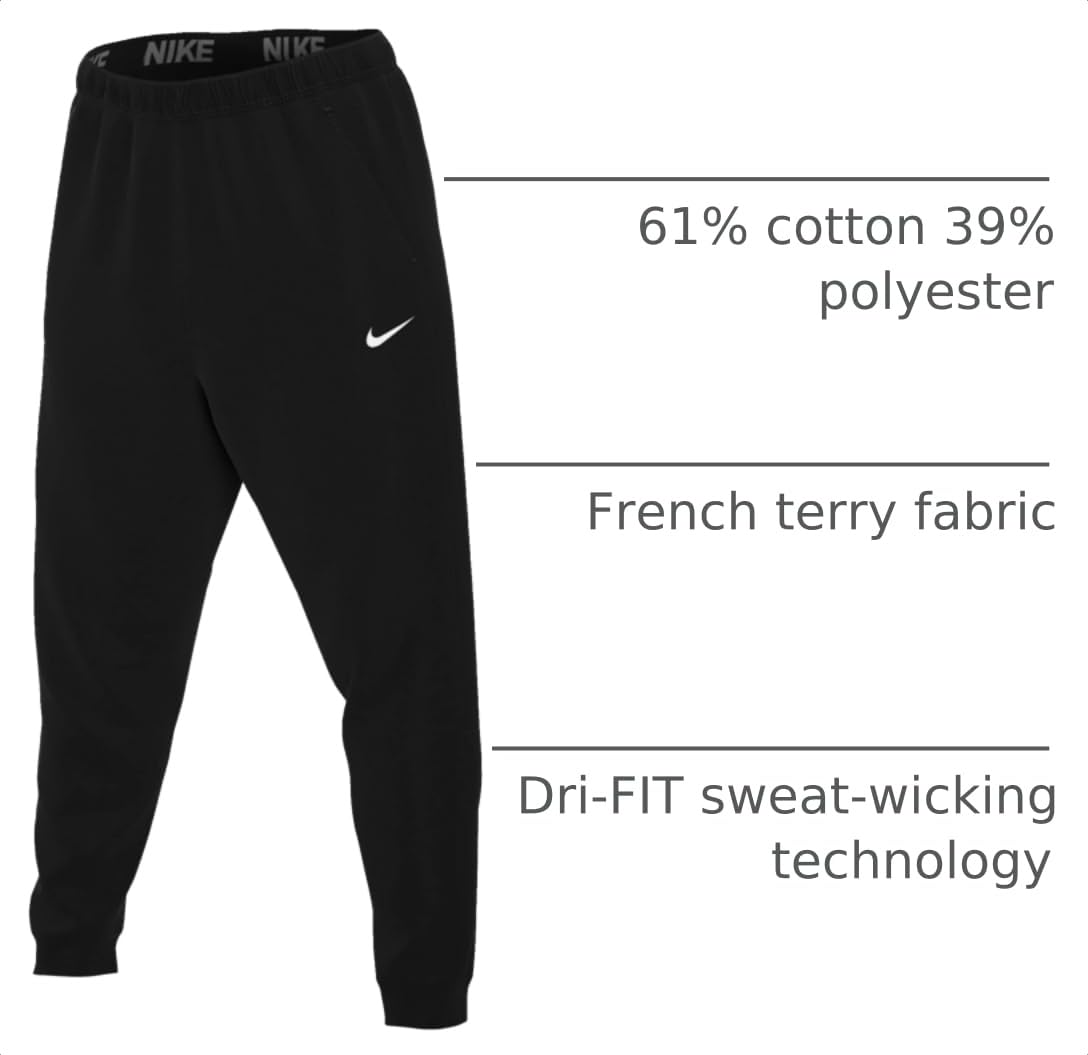 Nike Mens Dri-FIT Fleece Sweatpants Black M product thumbnail 6