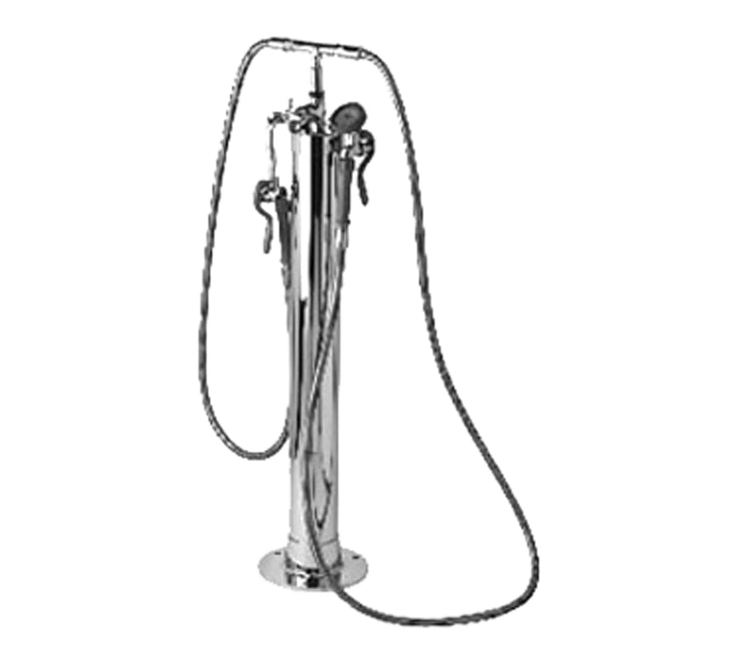 T&S Brass B-0190 Kettle Kaddy Hook Nozzle and Hose Angled Spray Valve with Hose Single Control