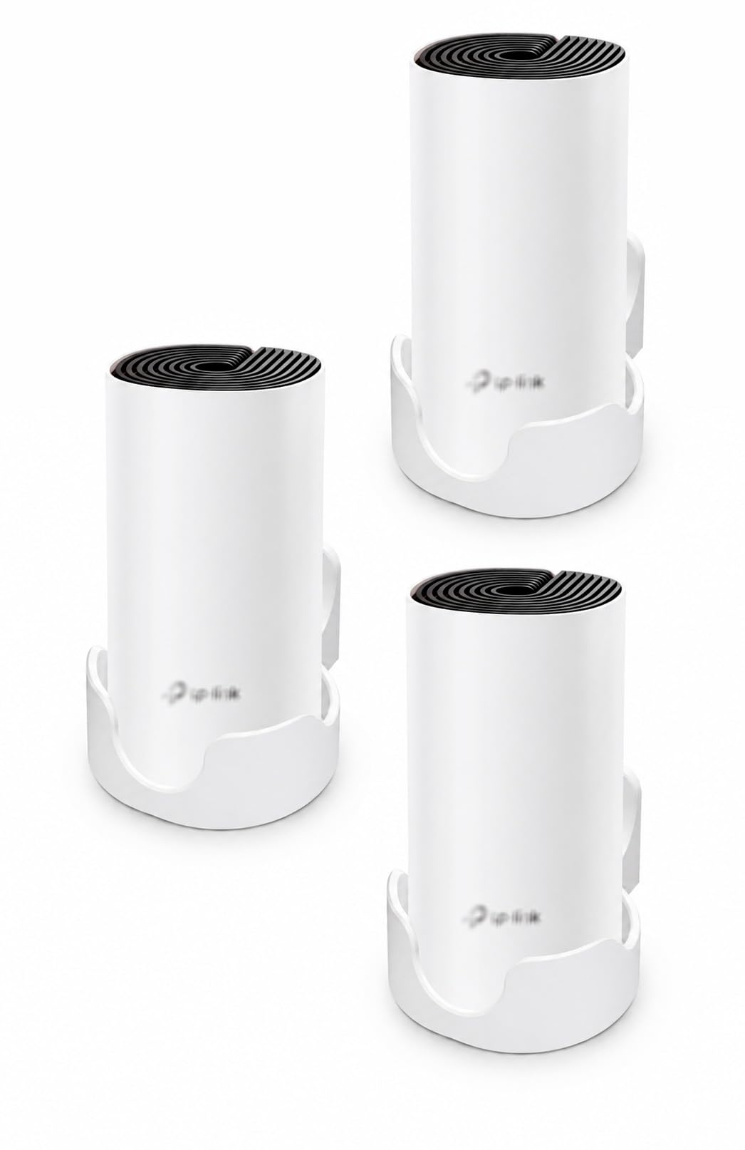 Support mural compatible avec TP-Link Deco M4, S4, E4, S7 et P9/ Support de routeur WiFi Mesh avec vis et chevilles/étagère murale pour WiFi Dco 3 unités (blanc)