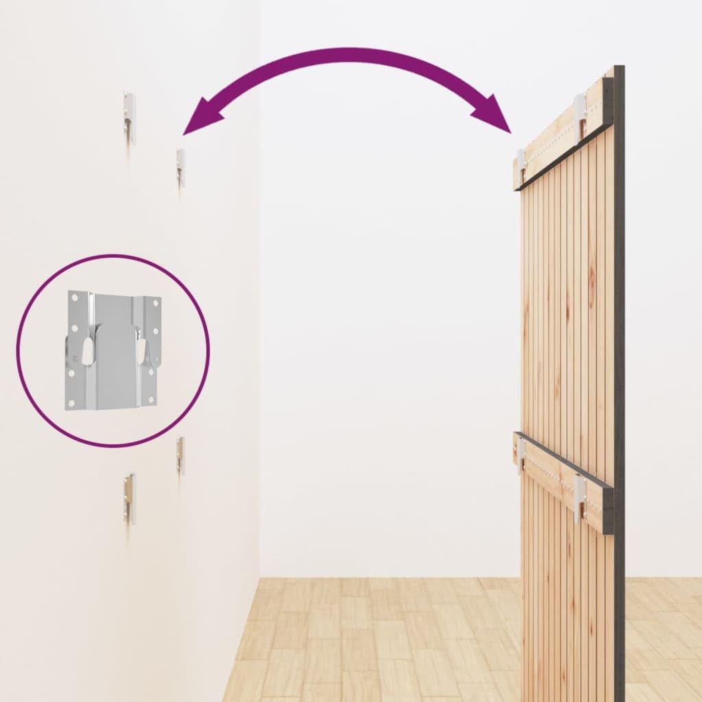 824935 Testiera da Parete Grigia 95,5x3x110 cm Legno Massello di Pino Testata in Legno,Testata Letto Matrimoniale Muebles Dormitorio Spalliera Letto Testiere per Letto Matrimoniale