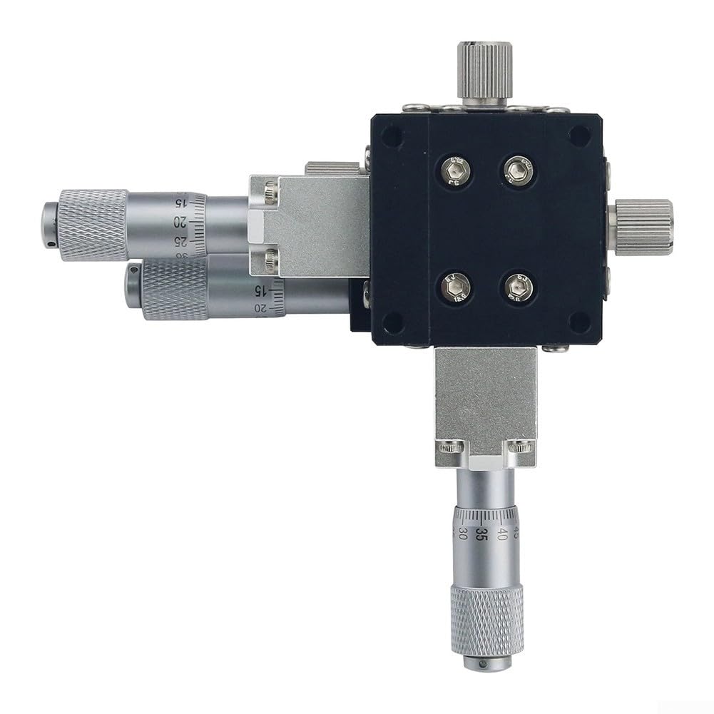 Mesa deslizante lineal manual de 40 x 40 mm, riel de tornillo transversal para microscopios, equipo de prueba, plataforma de desplazamiento