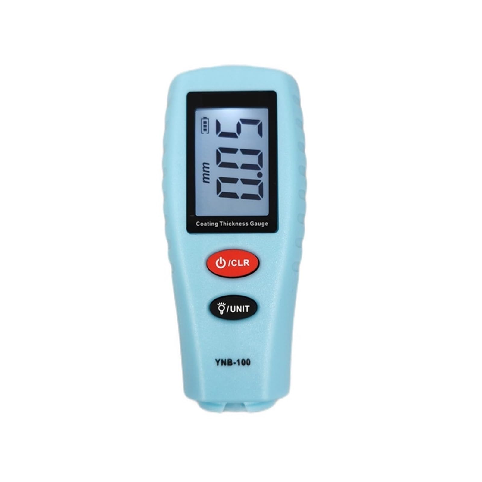 Cyfrowy podświetlany LCD Miernik grubości folii Tester lakieru samochodowego powłoki YNB-100 Dla początkujących majsterkowiczów(B100G with Battery)