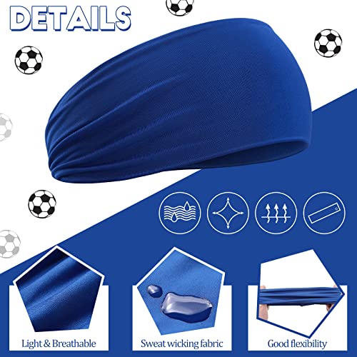 Image of Zhanmai 12 Pieces Boys Headbands 16 Inch Kids Sweatbands, Soft Athletic Sports Head Sweatband Headbands Wicking Elastic Hairband for Girls and Boys