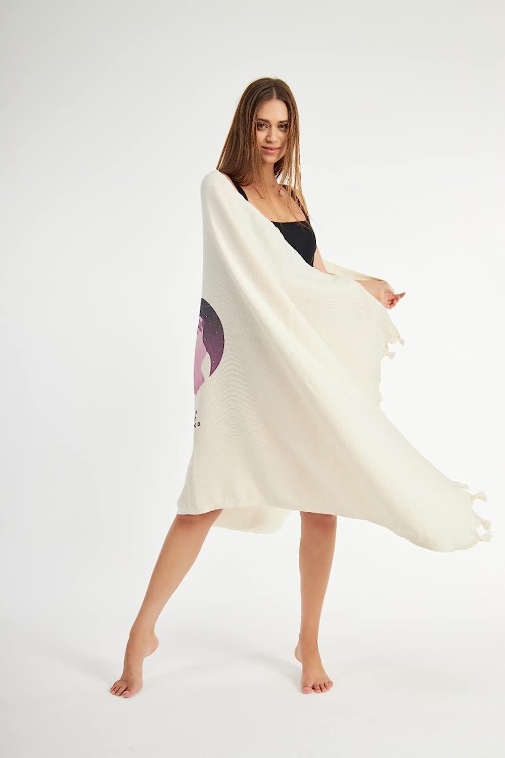 SNARTUN Beach Towel, Cotton Bath Towel,%100 Organic Turkish Bath Towels, Oversized Beach Towels, Leo Gift, Travel Beach Towel, Luxury Sea Towels (Virgo)