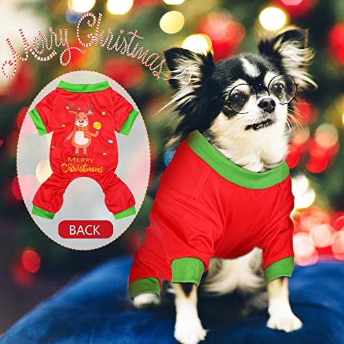 Pijamas navideñas para perro con 3 piezas, talla S miniatura 5