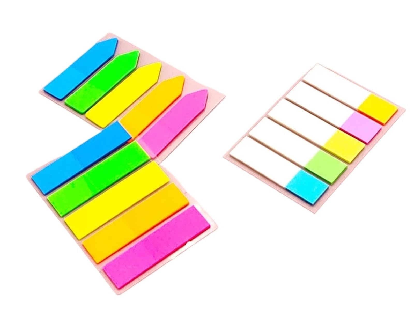 Note adesive, 40 foglietti adesivi per ufficio e scuola, color arcobaleno (colore A)