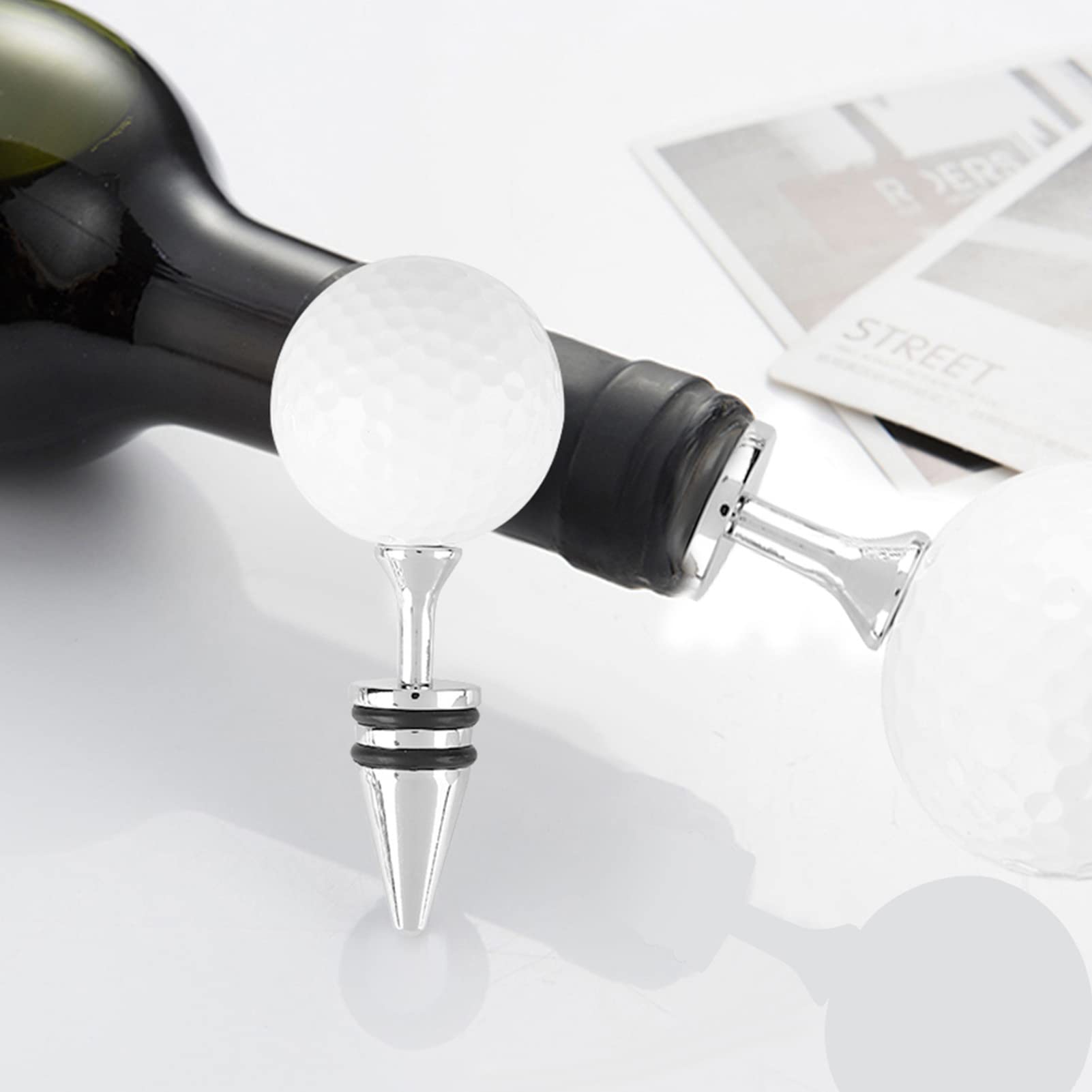 Juego de Abridor de Botellas de Cerveza con Sacacorchos en Forma de Golf, Juego de Tapones para Bebidas, Herramienta para Bebidas de Champán para Amantes del y Amantes de la