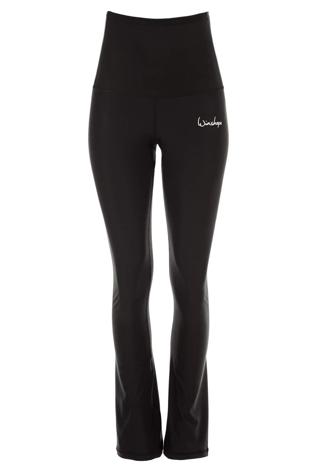 WINSHAPE Damskie legginsy funkcyjne Boot Cut High Waist Bchwl102, czarne, Slim Style, fitness czas wolny, sport, joga, trening