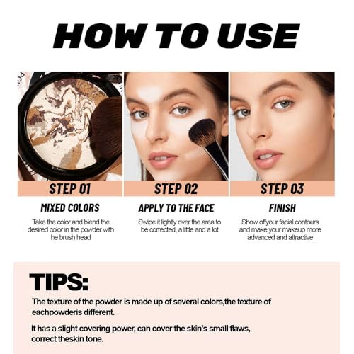 Image of FeiCuiYun Baked Balance Illuminating Foundation, Oil Control Matte Perfection Face Powder - Fair | Buildable Sheer to Light Coverage | Flawless Satin Finish