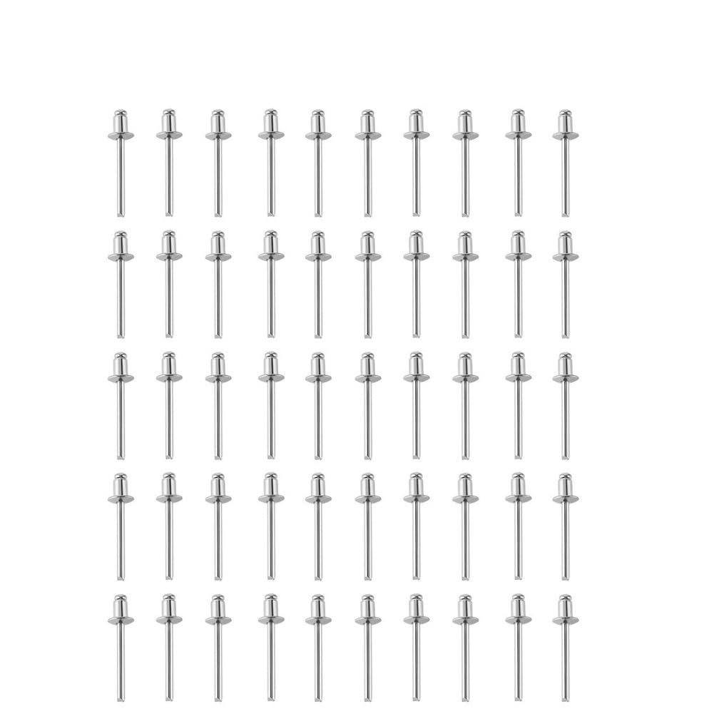 Blind Rivets, Blind Rivets 500 Pcs Aluminum 2.4-4.8mm x 6mm(4mm)