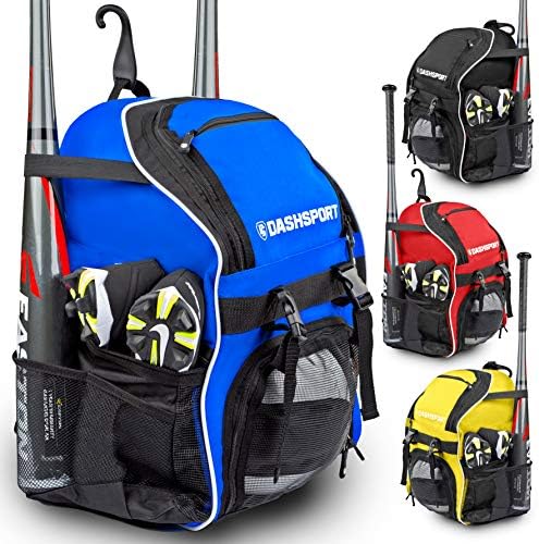 DashSport Baseball Bag Youth Backpack – Spacious 18 x 12 x 10 inches