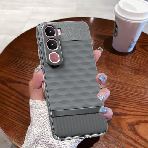 Image of Pikkme Back Cover for Vivo Y31 5G Camera Protection 3D Hexa Cube Design Silicone Protective Bumper Case (Grey)