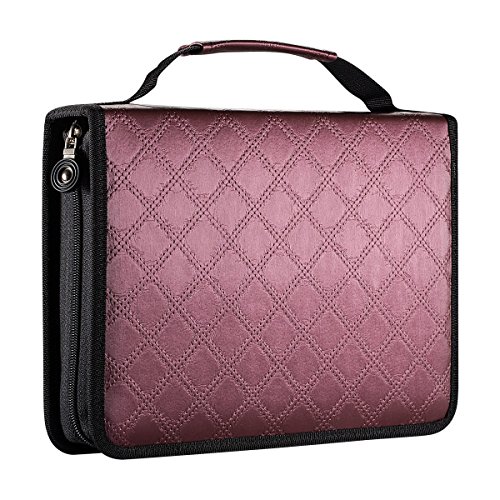 UTRO 150 ranuras PU Cuero portalápices Caja de lápiz de Estudiantes bolso de la pluma Organizador bolsa de caso estacionario lapiz de color lápiz bolsa de arte dibujo (Purple Red)