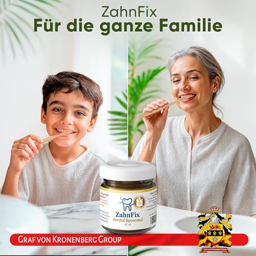 Zahnfix Revital Liposomal Zahncreme 40 ml – Fluoridfrei mit Xylit, Kokosöl & kolloidalem Silizium – Sanfte Pflege bei empfindlichem Zahnfleisch & Zahnhälsen – Ohne SLS, Aluminium & künstliche Aromen