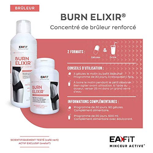 EAFIT MINCEUR Ultra Slim Burner - Complément Alimentaire Bien Être, Formule Minceur + Anti-Retention d'Eau - Perte de Poids Naturelle et Sculpture du Corps - Fabriqué en France - Saveur Fruitée 500ml – Image 5