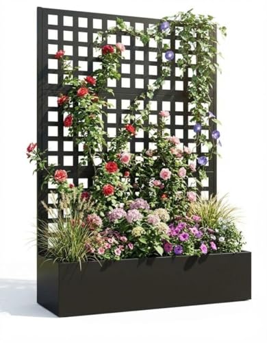 Blumenkasten mit Sichtschutz, 120x40x180cm Pflanzkasten mit...