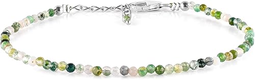 Miniatura 29 de InfinityGemsArt Natural Bracelet For Women Gemstone Micro Beads Dainty Jewelry Christmas Gifts for Women, Birthstone, Stone Jewelry 925 Sterling