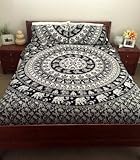 V Vedant Designs Elephant Mandala Bedding Doona Duvet Covers by Rawyal Crafts Bohemian Mandala Quilt Covers Set Indian Hippie Mandala with Two Pillow Covers