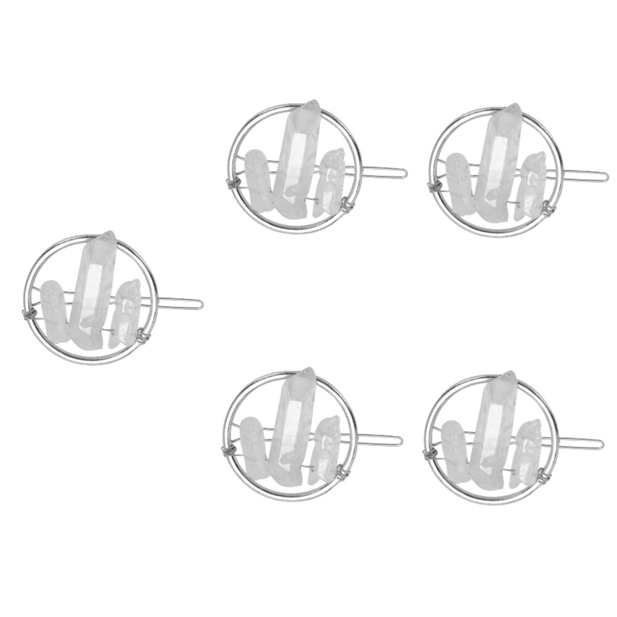 minkissy 5piezas Horquilla Geométrica De Cristal Para Mujer Accesorio De Pelo Elegante Pinza De Pelo Diseño De Círculo Decoración Para Peinados De Fiesta y Ocasiones Especiales