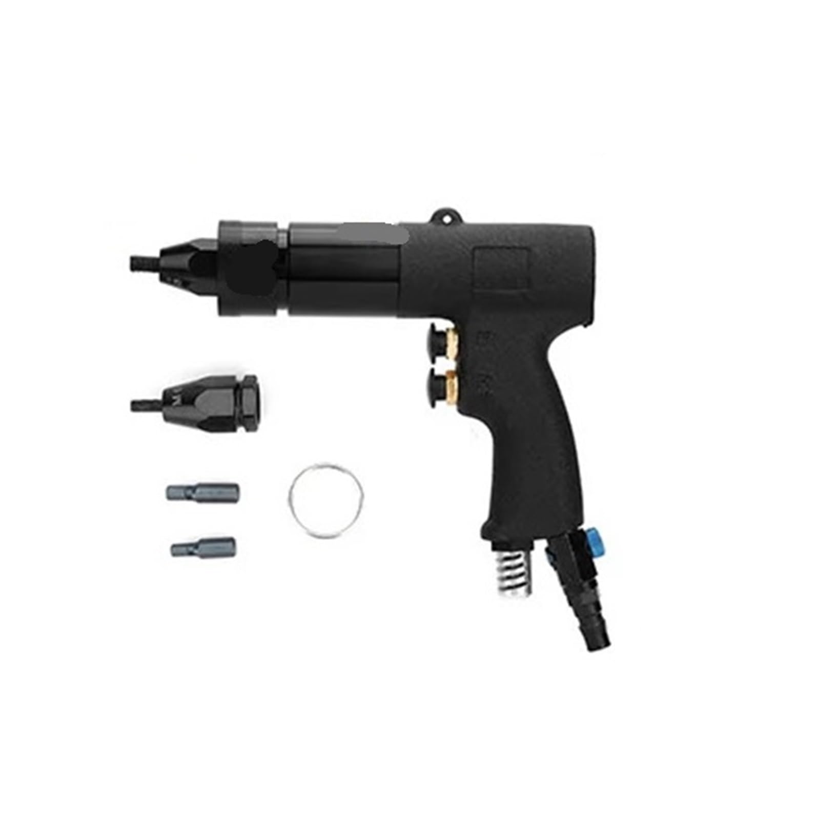 90PSI Pneumatic Riveting Gun 1/4 Inlet Port Riveter Self-Locking Design Anti-Slip Handle Pull Nut Riveting Gun Air Rivet Nut Gun(KP-740A M8 M10)