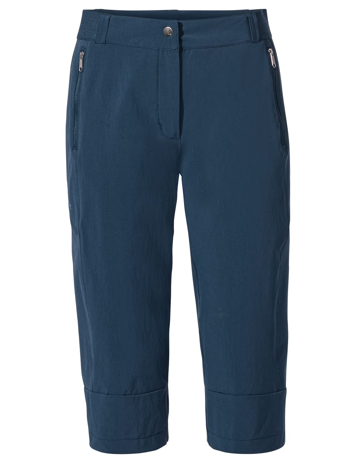VAUDE Farley Women's Hiking Trousers Stretch Capri Trousers III, Black - 50, Water-Repellent Women's Trekking Trousers, Short, Comfortable Stretch Hiking Trousers - Durable & Quick-Drying