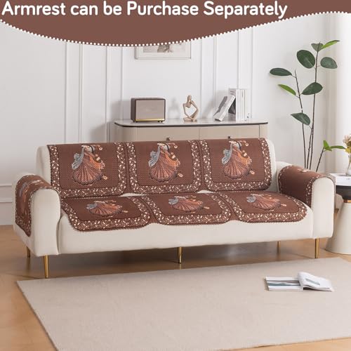 Image of HOKIPO HeavenHue Sofa Cover 3 Seater for Seat & Back, Nritya Echo