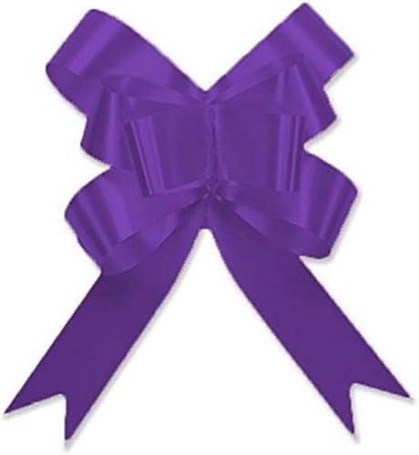 Berwick Offray Lazo de cinta de mariposa, 2.0in de diámetro con 8 bucles, color morado, 100 piezas