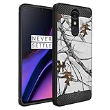 CasesOnDeck Camo Case Compatible with LG Stylo 4 / LG Q Stylus/LG Stylo 4 Plus, Carbon Fiber Texture Slim Fitted Matte Cover with Design(Winter Camo)