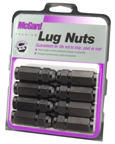 Image of McGard 64816 Black (9 /16 inch-18 Thread Size) Cone Seat Style Lug Nut, (Set of 8), 4 Lug Nuts