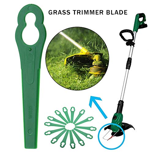 100PCS Trimmer Head Durable Plastic Blades Razor Universal Outdoor Garden Grass Lawn Machine Parts Replacement Mower for Bosch Einhell Lawn Mower,Grass Trimmers Accessary Gift for Gardener