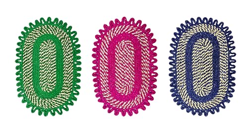 Image of Cotton Doormat for Home |Handmade Cotton Doormat | Quick Dry, Washable Door Mat for Home, Bathroom & Bedroom (40x60 cm, Green-Pink-Blue)