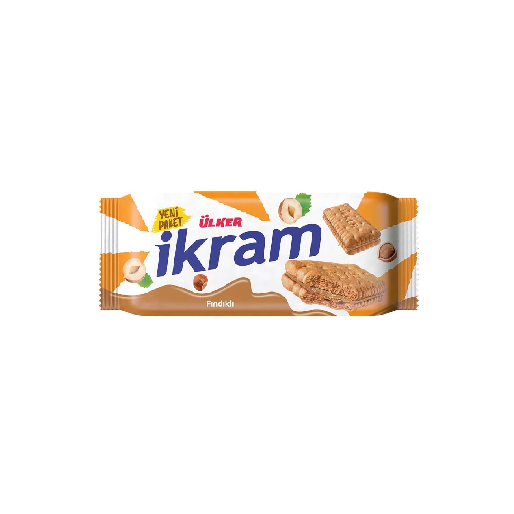 ÜLKER İkram Fındıklı Kremalı Bisküvi, 84 Gr