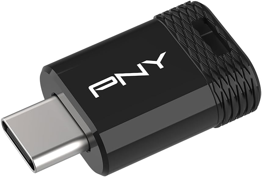 PNY 128GB Elite-X Fit Type-C USB 3.2 Flash Drive – Advanced Performance Up to 200MB/s Read, Convenient Portable Data Storage, Ultra Compact Fit Design, Type-C Connector
